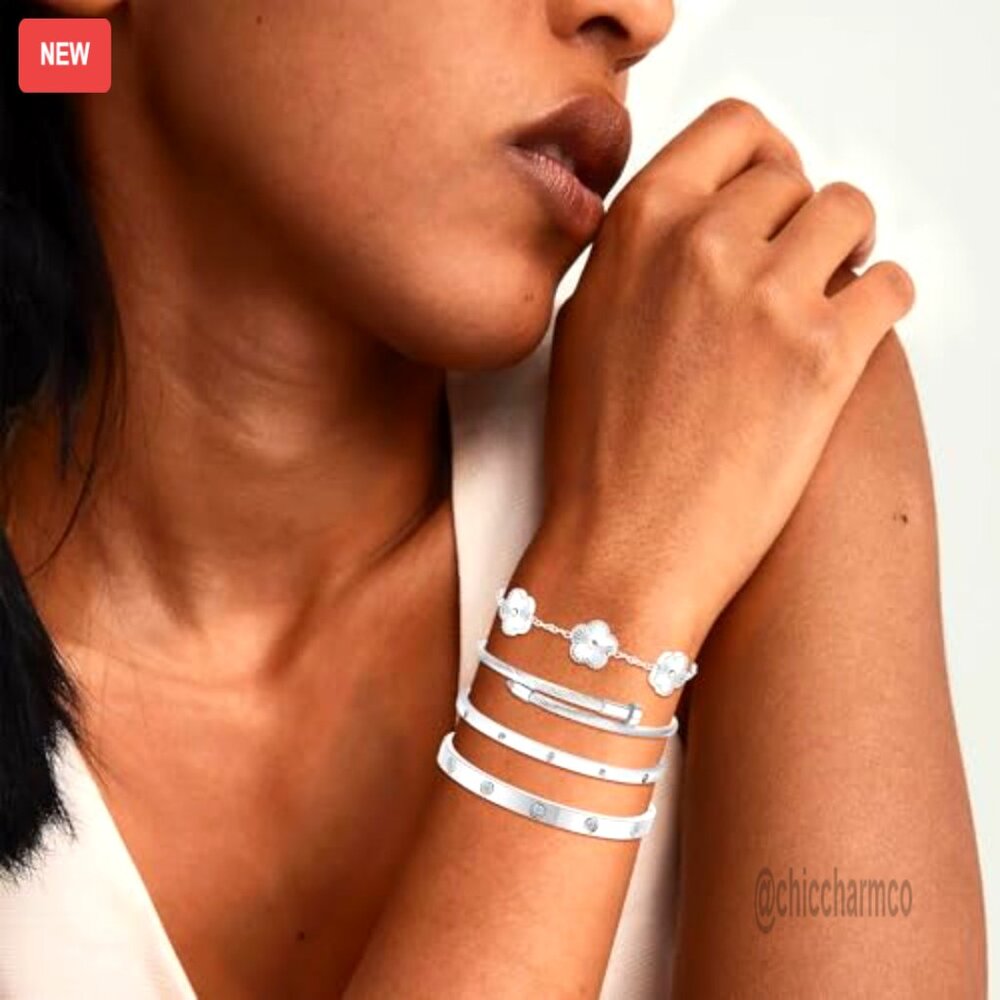 Stackable Gold Plated Bangle Set, Stainless Steel… - image 5